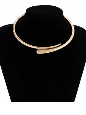 Gold Open Collar Choker Necklace - Women Jewelry